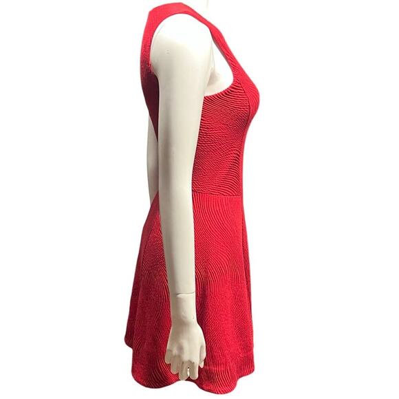 Rag & Bone Red Textured Sleeveless Fit & Fare Mini Dress Size XS - Picture 8 of 10